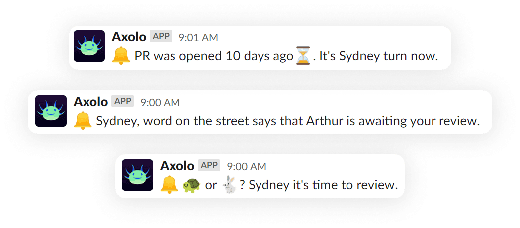 Pull Request review reminders